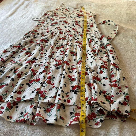 A.L.C. Richards Floral Silk Print Belted Midi Dress Size 6 - Picture 9 of 10